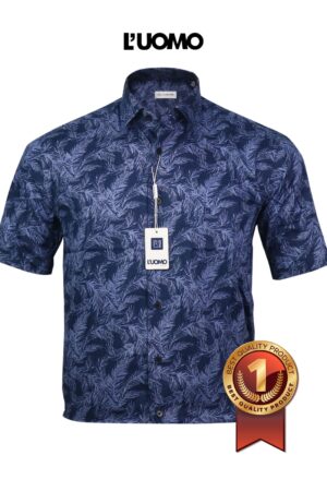 Kemeja Pria Lengan Pendek PREMIUM Katun Halus LUOMO 1351