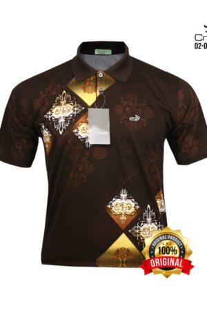 Kaos Kerah Pria Crocodile Hijau Bahan Katun Halus 0793