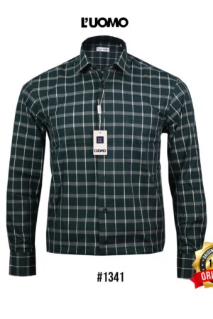 Kemeja Pria Lengan Panjang PREMIUM Katun Halus LUOMO 1341