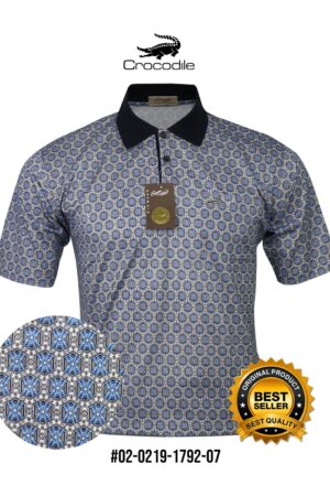 Kaos Kerah Pria Crocodile Diamond / Platinum Katun HALUS 1792