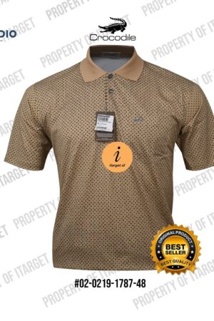 Kaos Kerah Pria Crocodile Diamond / Platinum Katun HALUS 1787