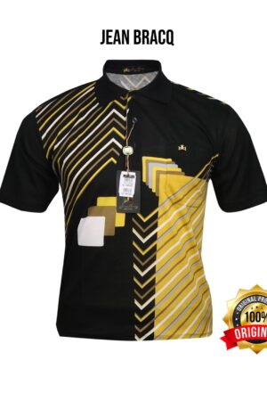 Kaos Kerah Pria Jean Bracq Bahan Katun Halus Berkantong