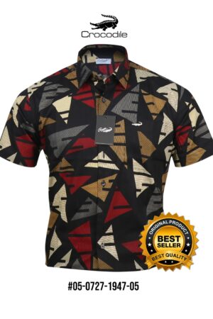 Kemeja Pria Crocodile Katun Halus Premium Regular Fit 1947 Merah