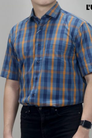 Kemeja Pria Lengan Pendek PREMIUM Katun Halus LUOMO 1342