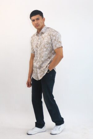 Kemeja Kasual Pria Semboss Slim Fit High Quality Cotton 230151