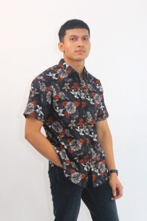 Kemeja Kasual Pria Semboss Slim Fit High Quality Cotton 230152