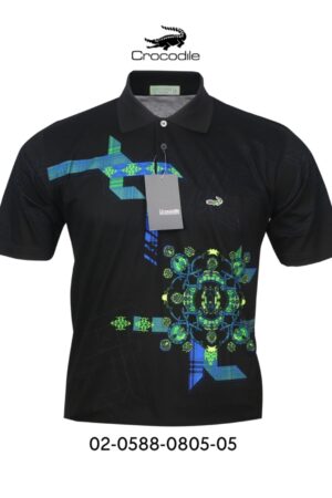 Kaos Kerah Pria Crocodile Hijau Bahan Katun Halus 0805 ORI