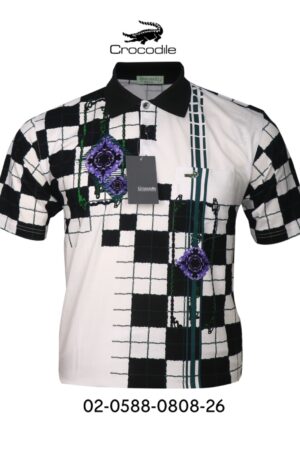 Kaos Kerah Pria Crocodile Hijau Bahan Katun Halus 0808 ORI