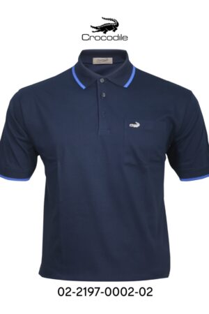 Crocodile Diamond Kaos Kerah Polos Pria Lengan Pendek Katun Halus 0002