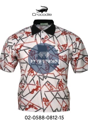 Kaos Kerah Pria Crocodile Hijau Bahan Katun Halus 0812 ORI