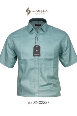 SEMBOSS Kemeja Polos Basic Pria Premium Katun Lengan Pendek Kantong