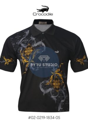 Kaos Kerah Pria Crocodile Diamond / Platinum Katun HALUS 1834