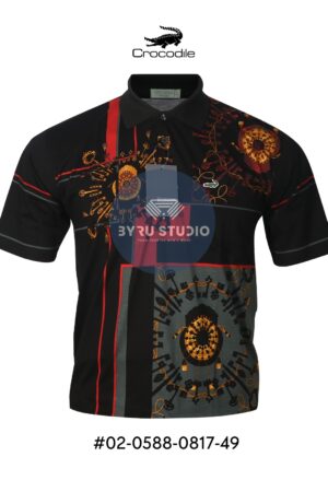 Kaos Kerah Pria Crocodile Hijau Bahan Katun Halus 0817 ORI