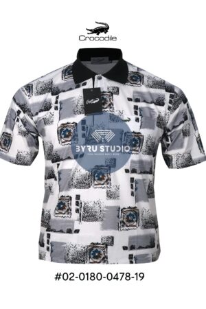 Kaos Kerah Pria Crocodile Hijau Bahan Katun Halus 0478