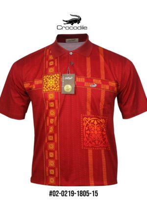 Kaos Kerah Pria Crocodile Diamond / Platinum Katun HALUS 1805