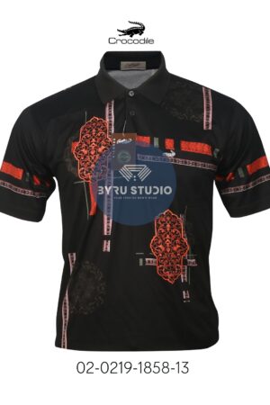 Kaos Kerah Pria Crocodile Diamond / Platinum Katun HALUS 1858