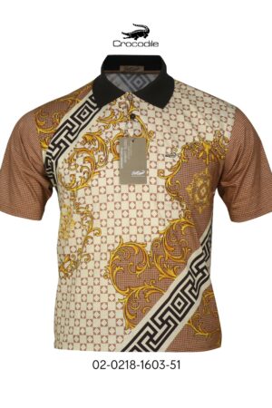 Kaos Kerah Pria Crocodile Gold / Emas Katun HALUS 1603 JAMINAN ORI