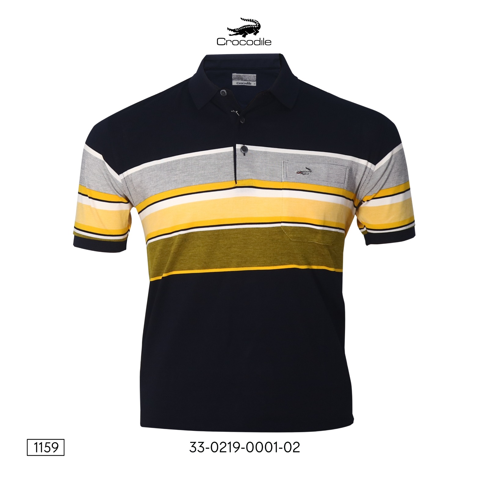 NEW GOLF EDITION Kaos Kerah Pria Crocodile Diamond / Platinum Katun HALUS 0001