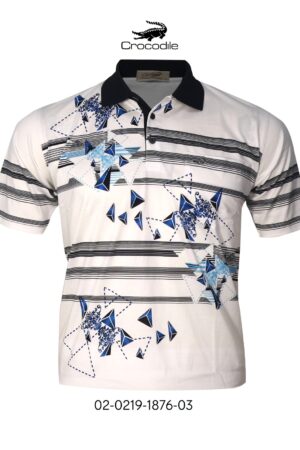 Kaos Kerah Pria Crocodile Diamond / Platinum Katun HALUS 1876