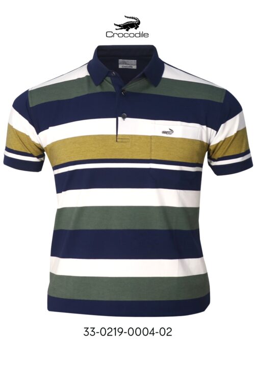 NEW GOLF EDITION Kaos Kerah Pria Crocodile Diamond / Platinum Katun HALUS 0004