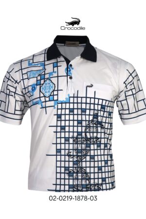 Kaos Kerah Pria Crocodile Diamond / Platinum Katun HALUS 1878