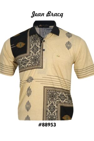 Kaos Kerah Pria Jean Bracq Bahan Katun Halus Berkantong 88953