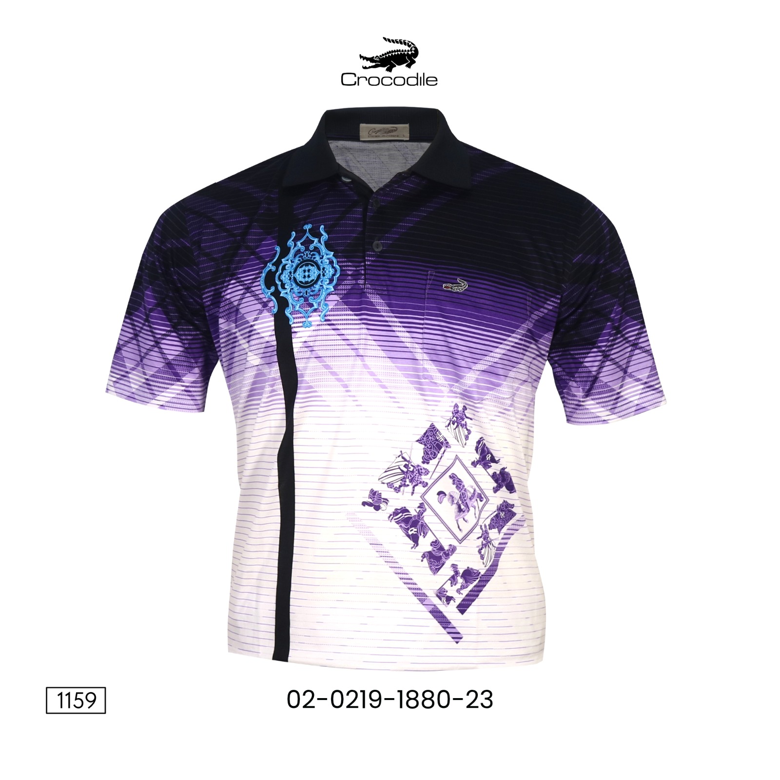 Kaos Kerah Pria Crocodile Diamond / Platinum Katun HALUS 1880