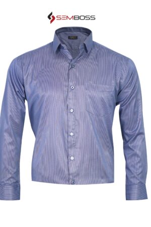 SEMBOSS Essential Kemeja Lengan Panjang Polos Formal Kantor Bahan Katun 01