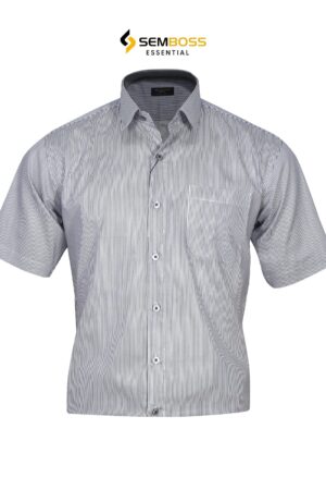 SEMBOSS Essential Kemeja Lengan Pendek Formal Kantor Bahan Katun 06